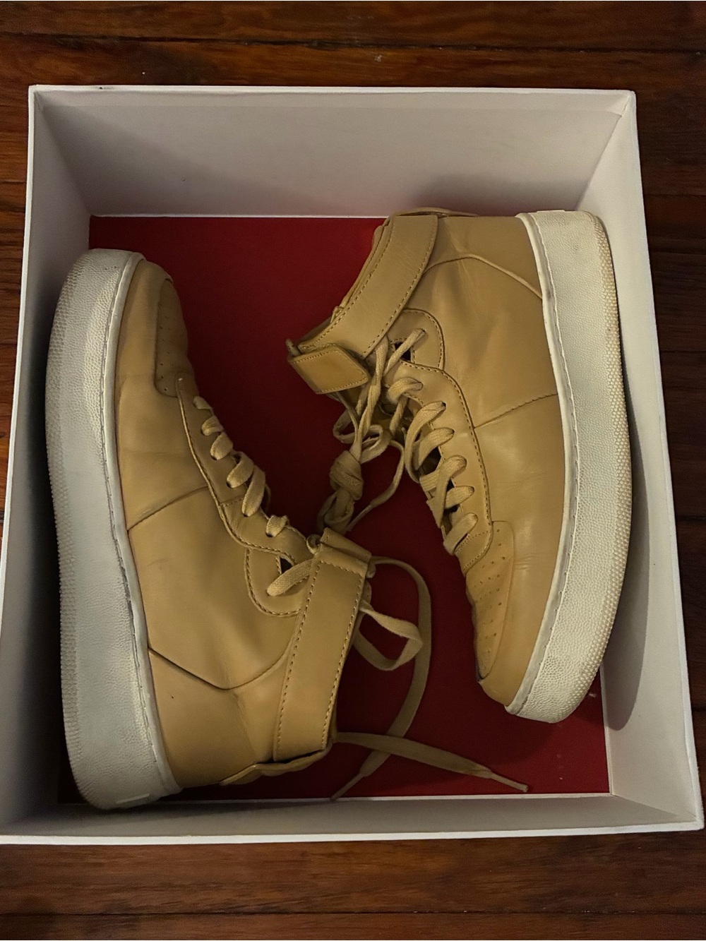 Celine Women's High-Top Sneakers in Beige